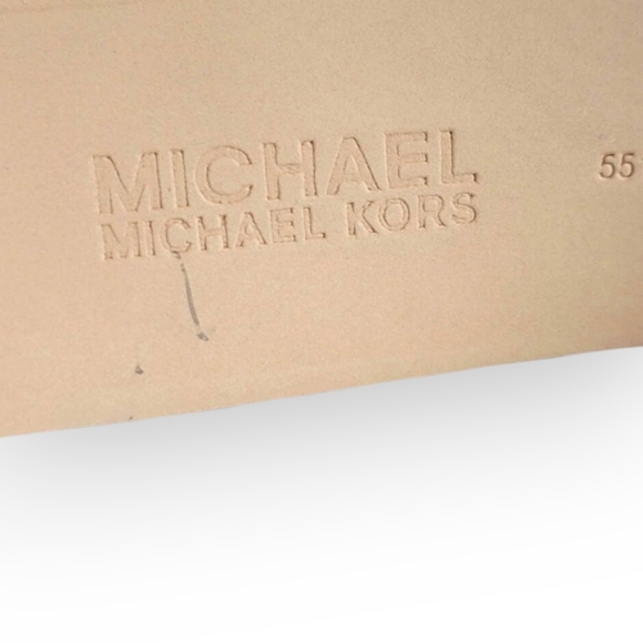 🔥5 FOR $25🔥Michael Kors Women's MK Logo Belt,Gold Circle Buckle Size M - Picture 7 of 7